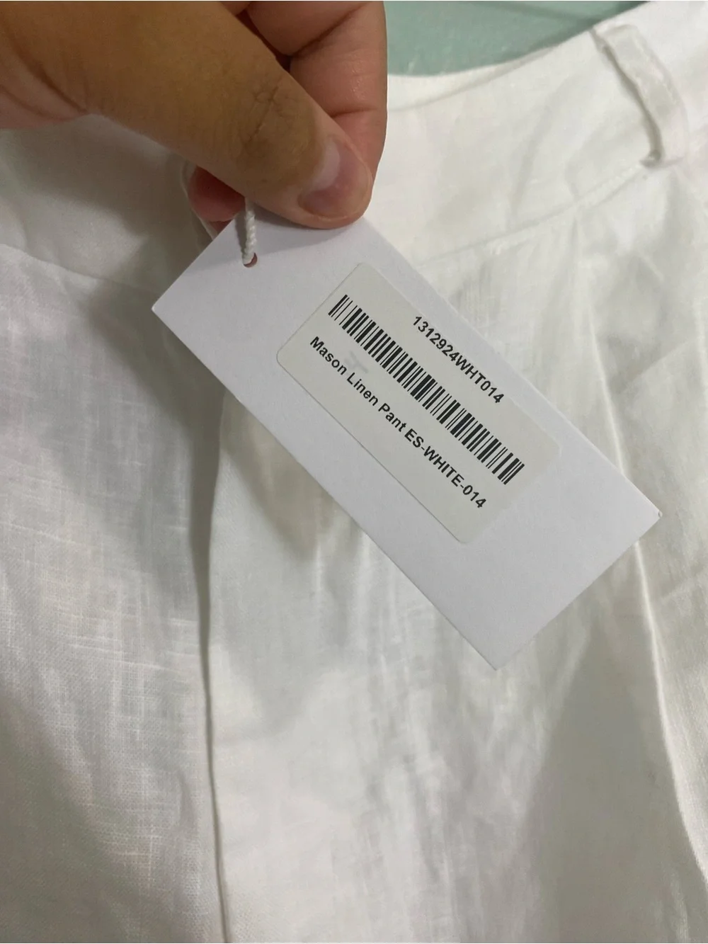 Reformation Mason Linen Pant‎ White Size 14